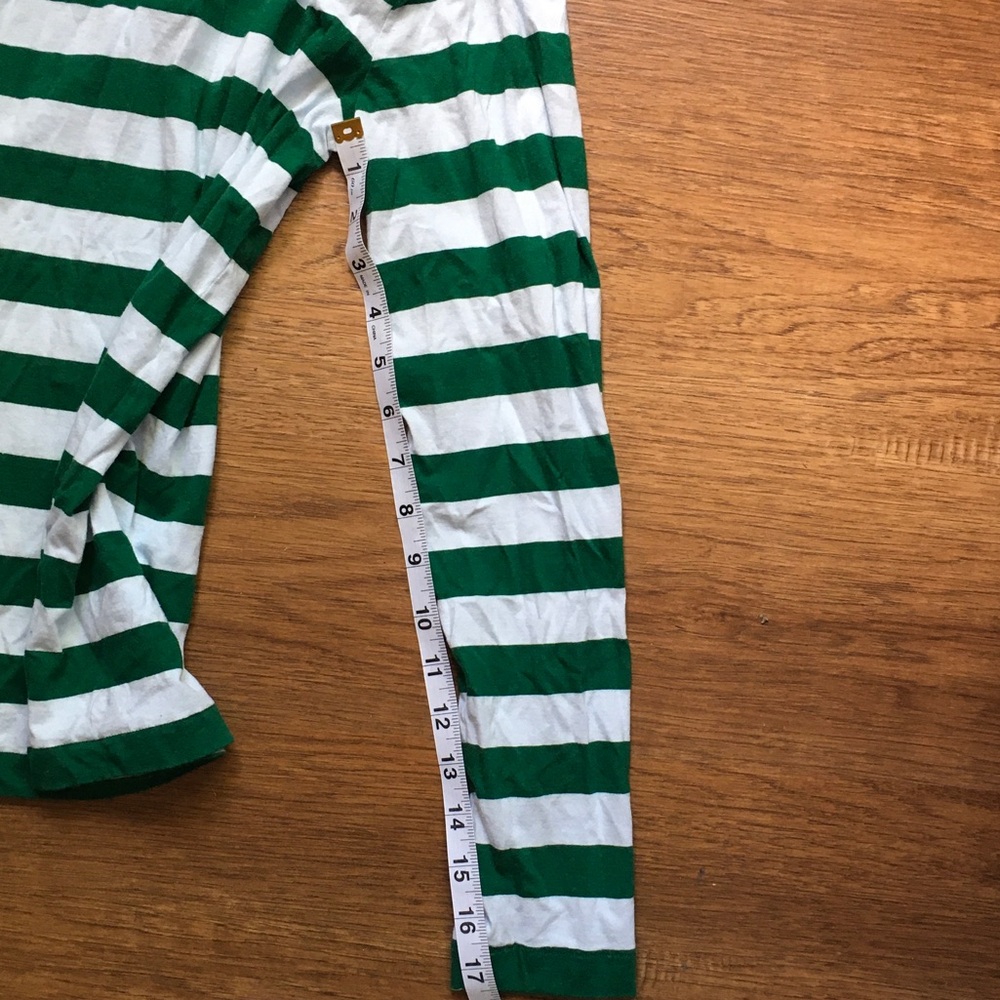 J. Crew Green & White Striped Long-Sleeve Turtleneck Tee - Picture 3 of 5
